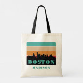 Aangepaste naam Boston Massachusetts Tote Bag (Achterkant)