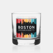 Aangepaste naam Boston Massachusetts Whisky Glas (Voorkant)