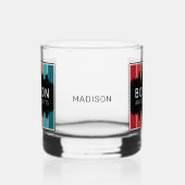 Aangepaste naam Boston Massachusetts Whisky Glas (Links)