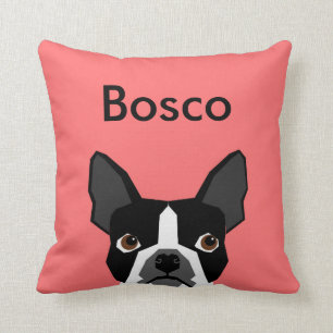 Aangepaste naam Boston Terrier Pillow Pet Pillow Kussen