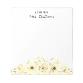 Aangepaste naam botanische bloemen bloemen een opm notitieblok