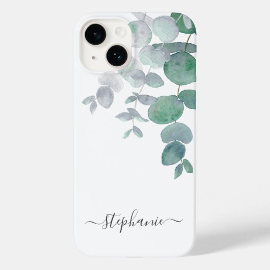 Aangepaste naam botanische Eucalyptus Case-Mate iPhone Case (Achterkant)