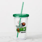 Aangepaste naam BOUNCE Basketbal tumblers Acryl Drinkbeker (Achterkant)