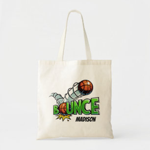 Aangepaste naam BOUNCE Basketball canvas tassen
