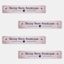 Aangepaste naam Boutique Kleding Labels Daisy Pink