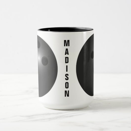 Aangepaste naam Bowling Ball mokken (Midden)