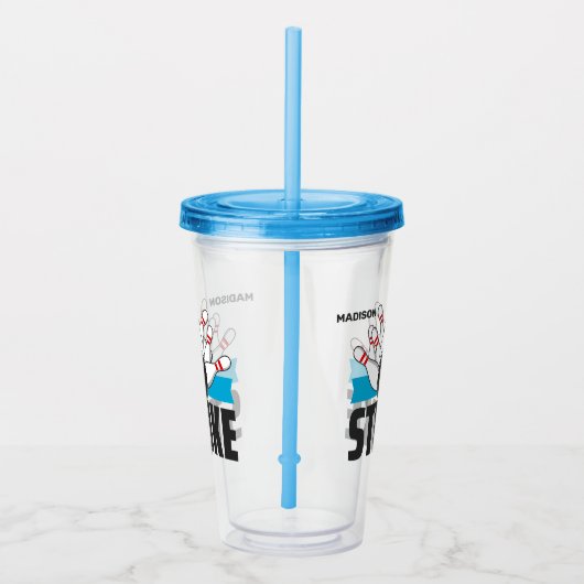 Aangepaste naam Bowling Strike Acryl Drinkbeker (Rechts)