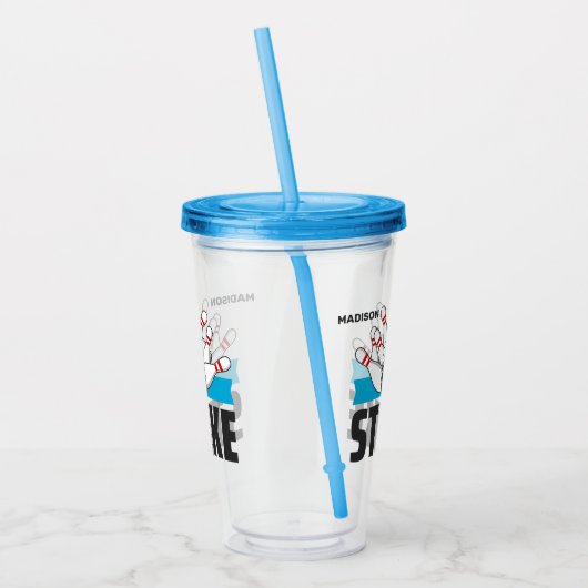 Aangepaste naam Bowling Strike Acryl Drinkbeker (Links)