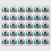 Aangepaste naam Bowling Strike Cadeaupapier (Vlak)