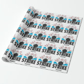 Aangepaste naam Bowling Strike Cadeaupapier (Uitgerold)