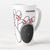 Aangepaste naam Bowling Strike Latte Mok (Rechterhoek)