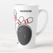 Aangepaste naam Bowling Strike Latte Mok (Rechts)