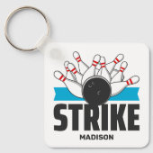 Aangepaste naam Bowling Strike Sleutelhanger (Voorkant)