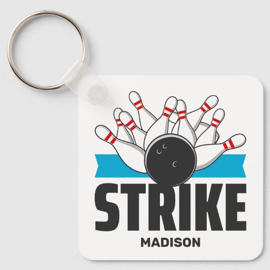 Aangepaste naam Bowling Strike Sleutelhanger (Voorkant)