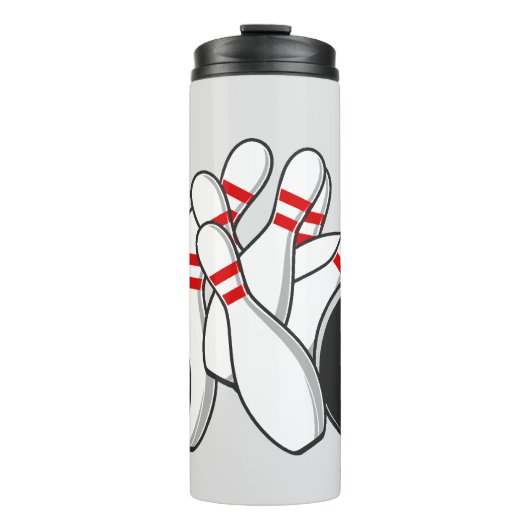 Aangepaste naam Bowling Strike Thermosbeker (Voorkant)