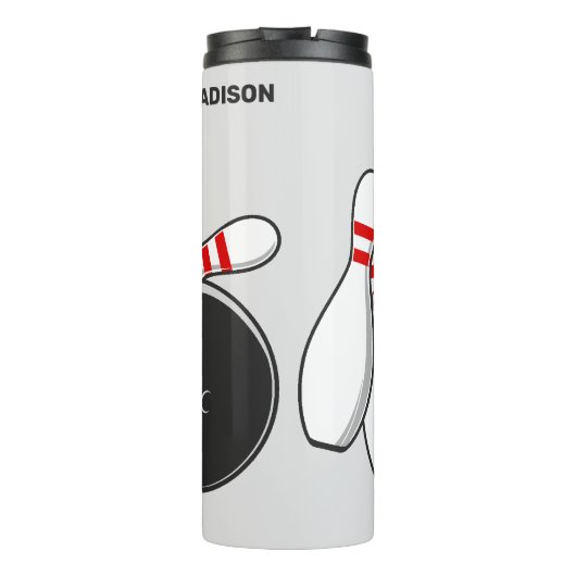 Aangepaste naam Bowling Strike Thermosbeker (Achterkant)