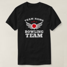 Aangepaste naam Bowling Team T-Shirt