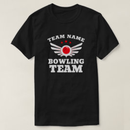 Aangepaste naam Bowling Team T-Shirt