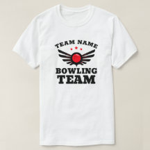 Aangepaste naam Bowling Team T-Shirt
