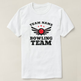 Aangepaste naam Bowling Team T-Shirt