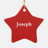 Aangepaste naam boys Bike Keramisch Ornament (Achterkant)