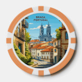 Aangepaste naam Braga Portugal Poker Chips (Voorkant)