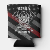 Aangepaste NAAM Brandweerman Brandweerpost Blikjeskoeler (Achterkant)