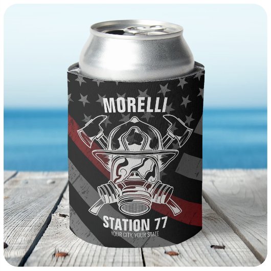 Aangepaste NAAM Brandweerman Brandweerpost Blikjeskoeler