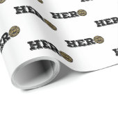 Aangepaste naam, brandweerman Hero Cadeaupapier (Rol Hoek)