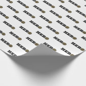 Aangepaste naam, brandweerman Hero Cadeaupapier (Hoek)