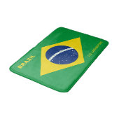 Aangepaste naam Brazilië Vlag Badmat (Gekanteld)