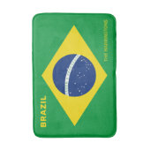 Aangepaste naam Brazilië Vlag Badmat (Voorkant Verticaal)