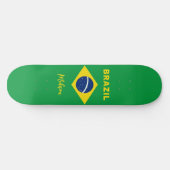 Aangepaste naam Brazilië Vlag Persoonlijk Skateboard (Horizontaal)