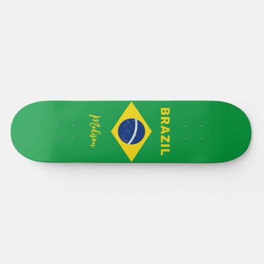 Aangepaste naam Brazilië Vlag Persoonlijk Skateboard (Horizontaal)