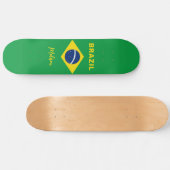 Aangepaste naam Brazilië Vlag Persoonlijk Skateboard (Horizontaal)