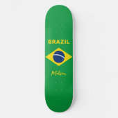 Aangepaste naam Brazilië Vlag Persoonlijk Skateboard (Voorkant)