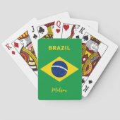 Aangepaste naam Brazilië Vlag Pokerkaarten (Achterkant)