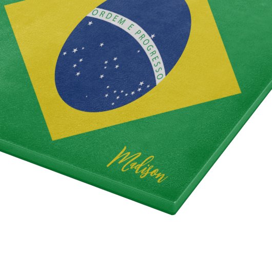 Aangepaste naam Brazilië Vlag Snijplank (Hoek)