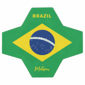 Aangepaste naam Brazilië Vlag Voetbal (Enkel)