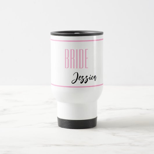 Aangepaste naam Bride Travel Mug Reisbeker (Center)