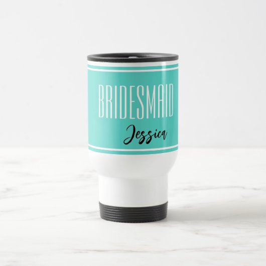 Aangepaste naam Bridesmaid Travel Mug Reisbeker (Center)