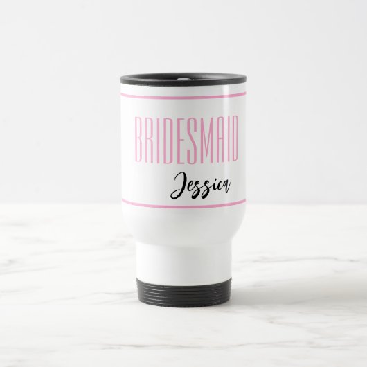 Aangepaste naam Bridesmaid Travel Mug Reisbeker (Center)