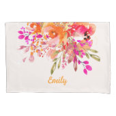 Aangepaste naam Bright Floral Romantic Kussensloop (Voorkant)