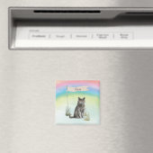 Aangepaste naam Britse Korthaar Kat Huisdier Magneet (Insitu (Vaatwasser))