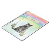 Aangepaste naam Britse Korthaar Kat Huisdier Notitieboek (Linkerzijde)