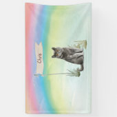 Aangepaste naam Britse Korthaar Kat Huisdier Spandoek (Verticaal)