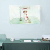 Aangepaste naam Brittany huisdier hond Spandoek (Beurs)