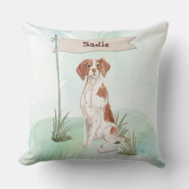 Aangepaste naam Brittany Pet Dog Kussen