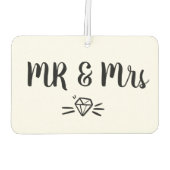 aangepaste naam bruid en bruidegom moderne borstel luchtverfrisser (Achterkant)