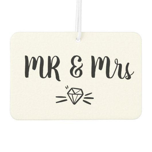 aangepaste naam bruid en bruidegom moderne borstel luchtverfrisser (Achterkant)